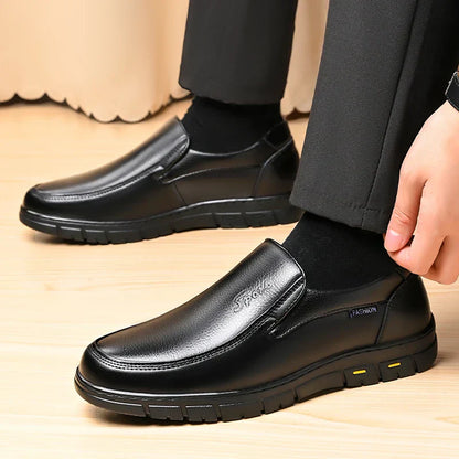 Genuine Leather Slip-On Dress Shoes